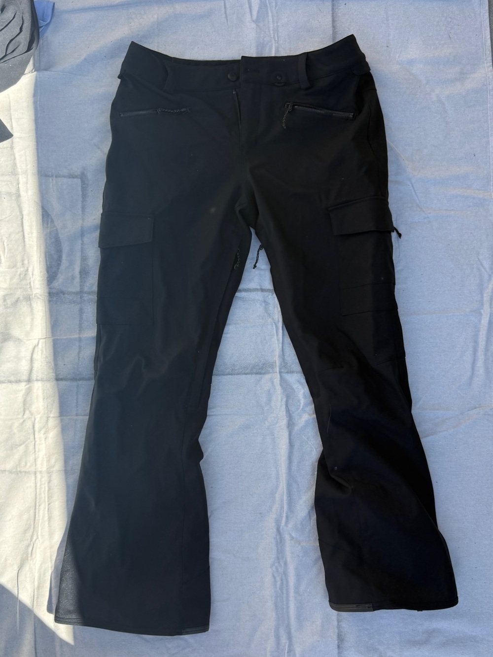 Volcom Black Flared Cargo Pants
